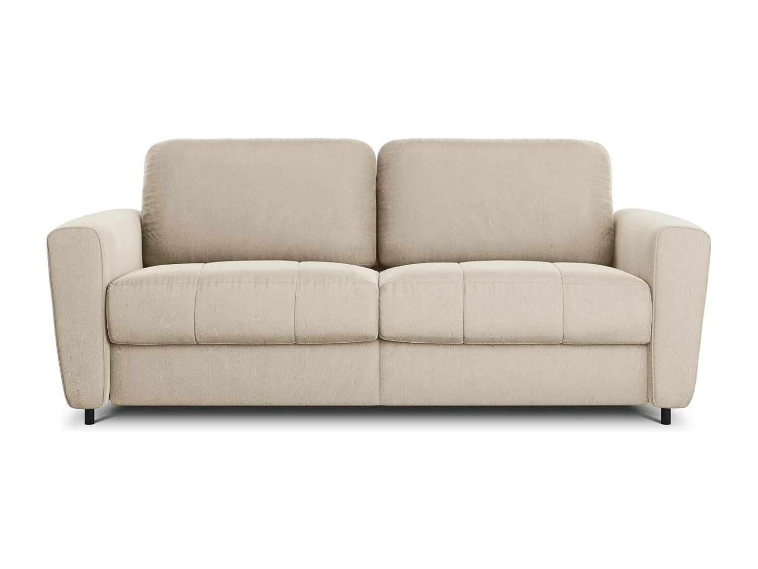 CXL by Christian Lacroix - Canapé convertible "Audra" 4 places en velours beige - 212x101x88cm