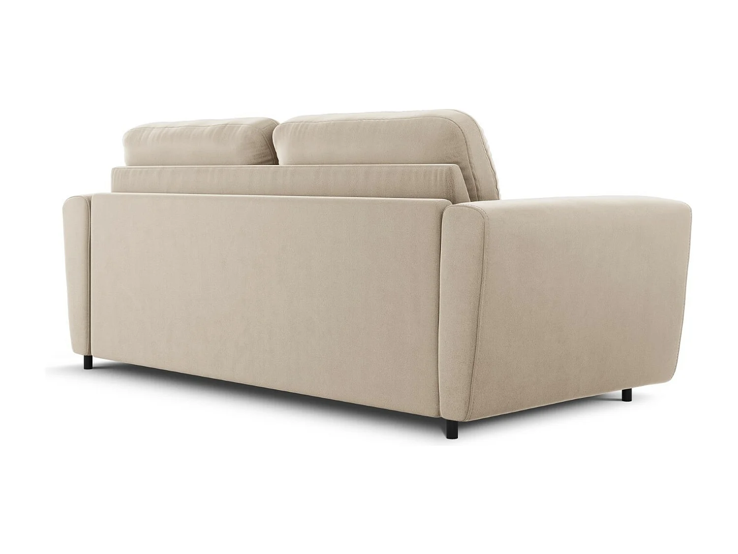 CXL by Christian Lacroix - Canapé convertible "Audra" 4 places en velours beige - 212x101x88cm