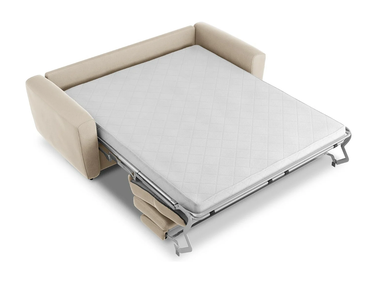 CXL by Christian Lacroix - Canapé convertible "Audra" 4 places en velours beige - 212x101x88cm