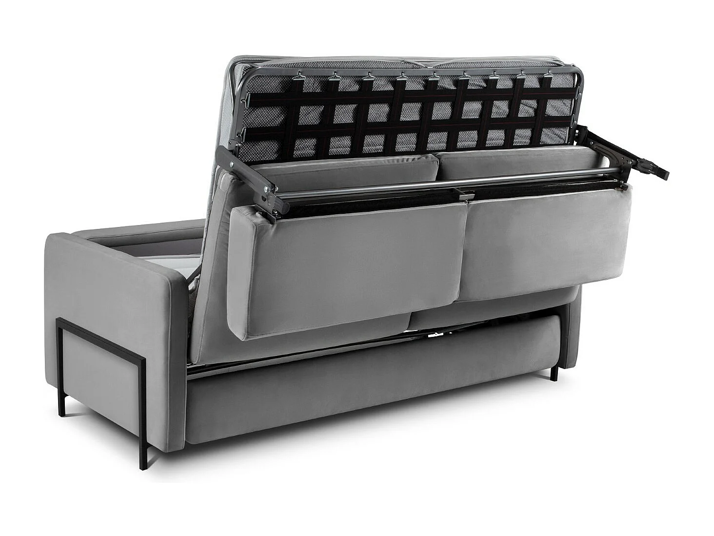 CXL by Christian Lacroix - 3-Sitzer ausklappbares Sofa "Yanis" Sitzer aus Samt dunkelgrau - 202x102x80cm