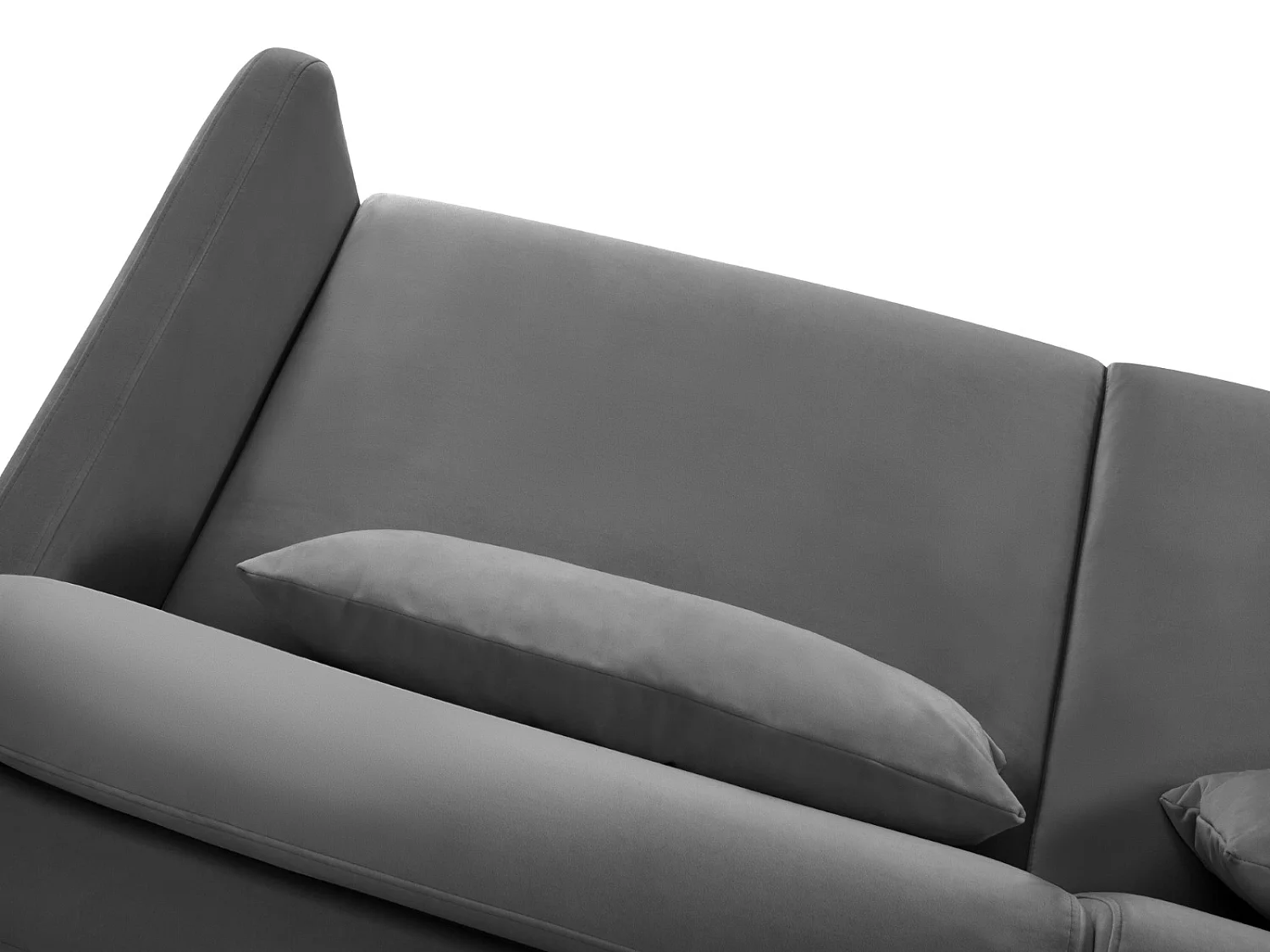 CXL by Christian Lacroix - 3-Sitzer ausklappbares Sofa "Yanis" Sitzer aus Samt dunkelgrau - 202x102x80cm