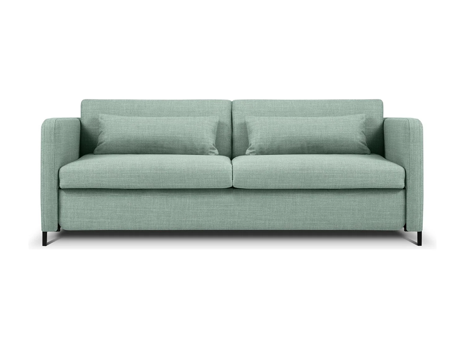 CXL by Christian Lacroix - Sofa z funkcją spania, "Yanis" 3 miejsca tkanina strukturalna, miętowy - 202x102x80cm