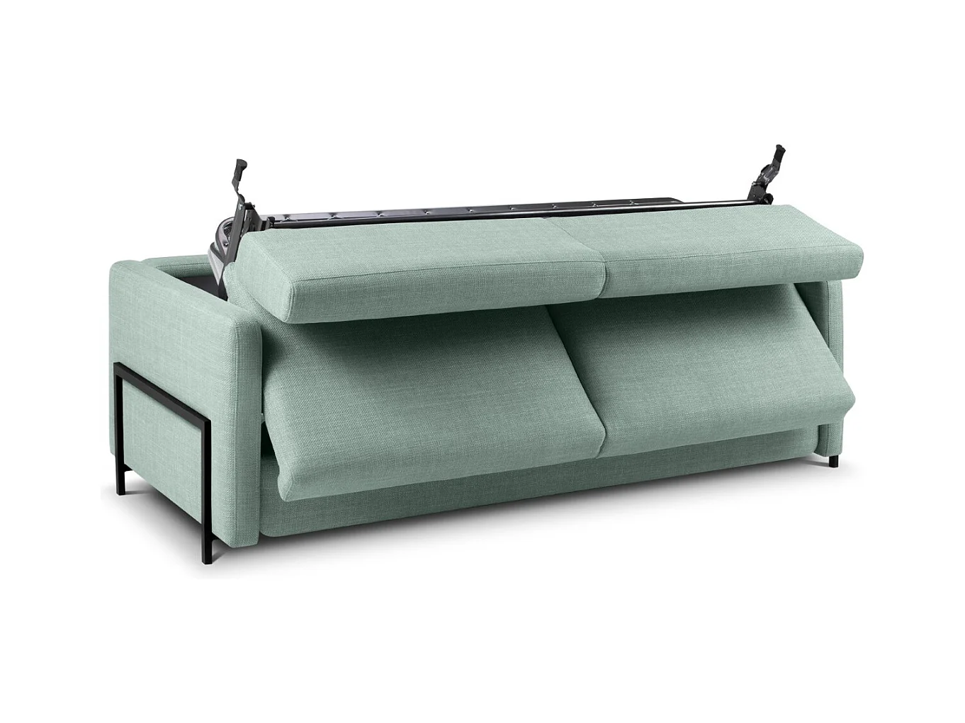 CXL by Christian Lacroix - Canapé convertible "Yanis" 3 places en tissu structurel menthe - 202x102x80cm