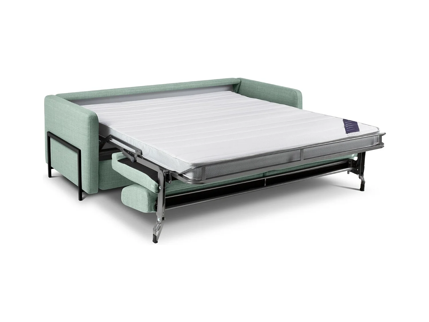 CXL by Christian Lacroix - Canapé convertible "Yanis" 3 places en tissu structurel menthe - 202x102x80cm