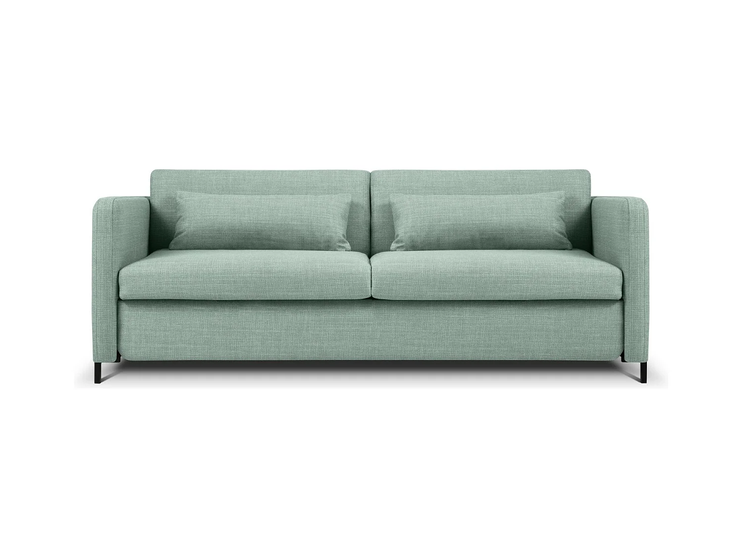 CXL by Christian Lacroix - Canapé convertible "Yanis" 3 places en tissu structurel menthe - 202x102x80cm