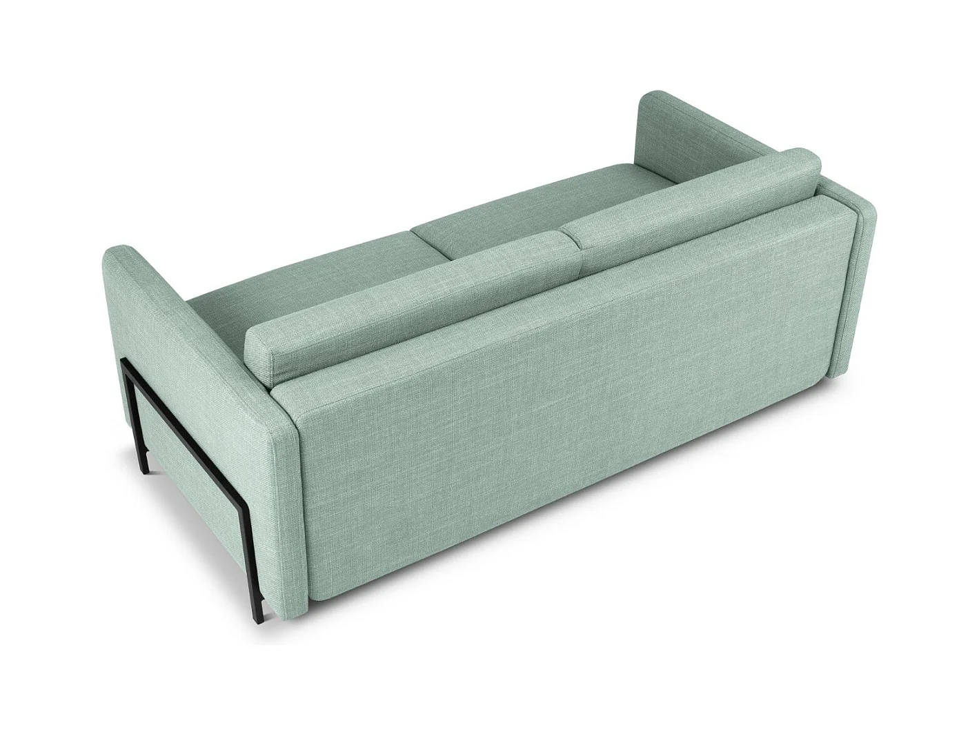 CXL by Christian Lacroix - Canapé convertible "Yanis" 3 places en tissu structurel menthe - 202x102x80cm