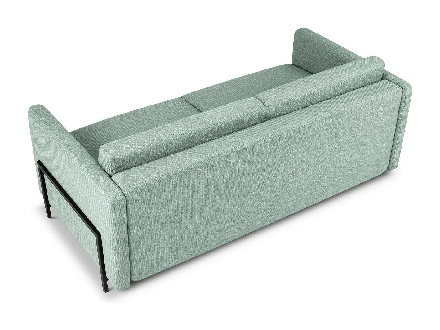 CXL by Christian Lacroix - Canapé convertible "Yanis" 3 places en tissu structurel menthe - 202x102x80cm