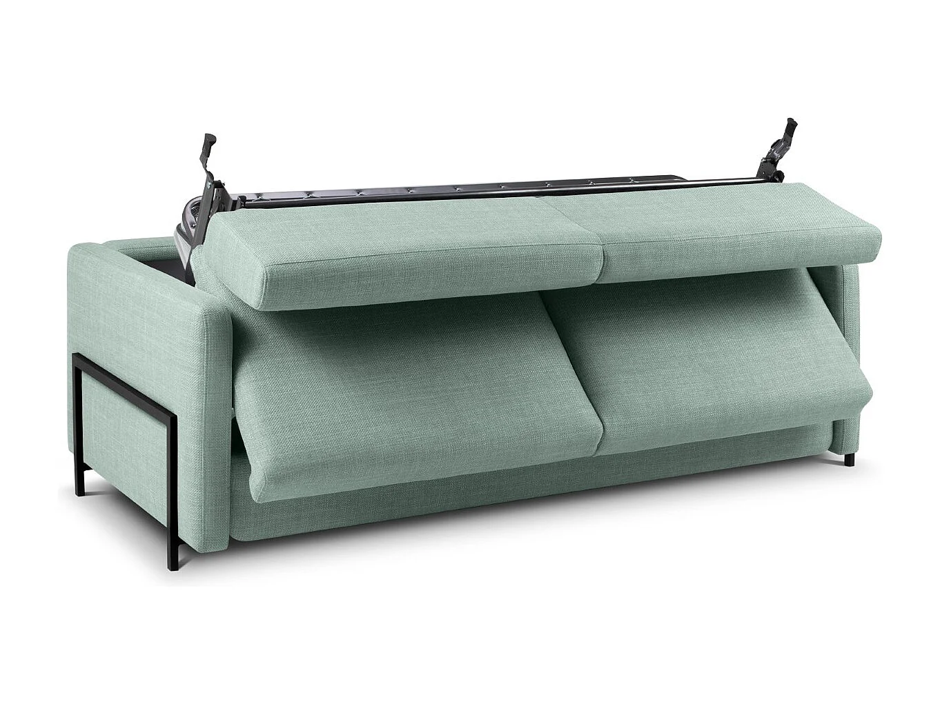 CXL by Christian Lacroix - Canapé convertible "Yanis" 3 places en tissu structurel menthe - 202x102x80cm