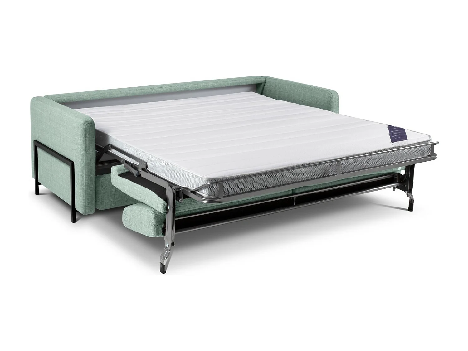 CXL by Christian Lacroix - Canapé convertible "Yanis" 3 places en tissu structurel menthe - 202x102x80cm