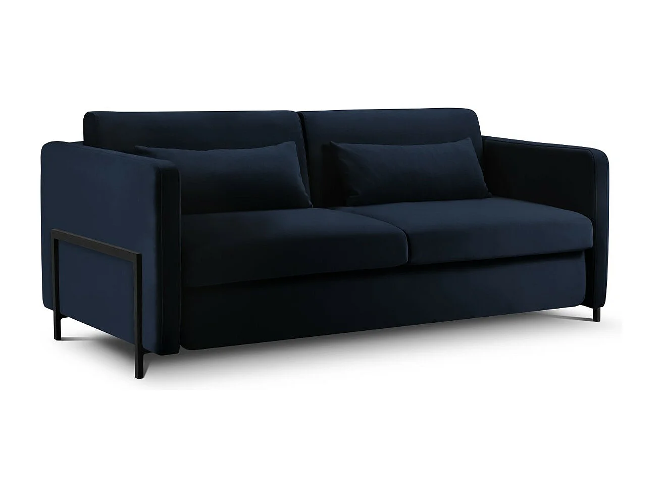 CXL by Christian Lacroix - 2-Sitzer ausklappbares Sofa "Yanis" Sitzer aus Samt königsblau - 182x102x80cm