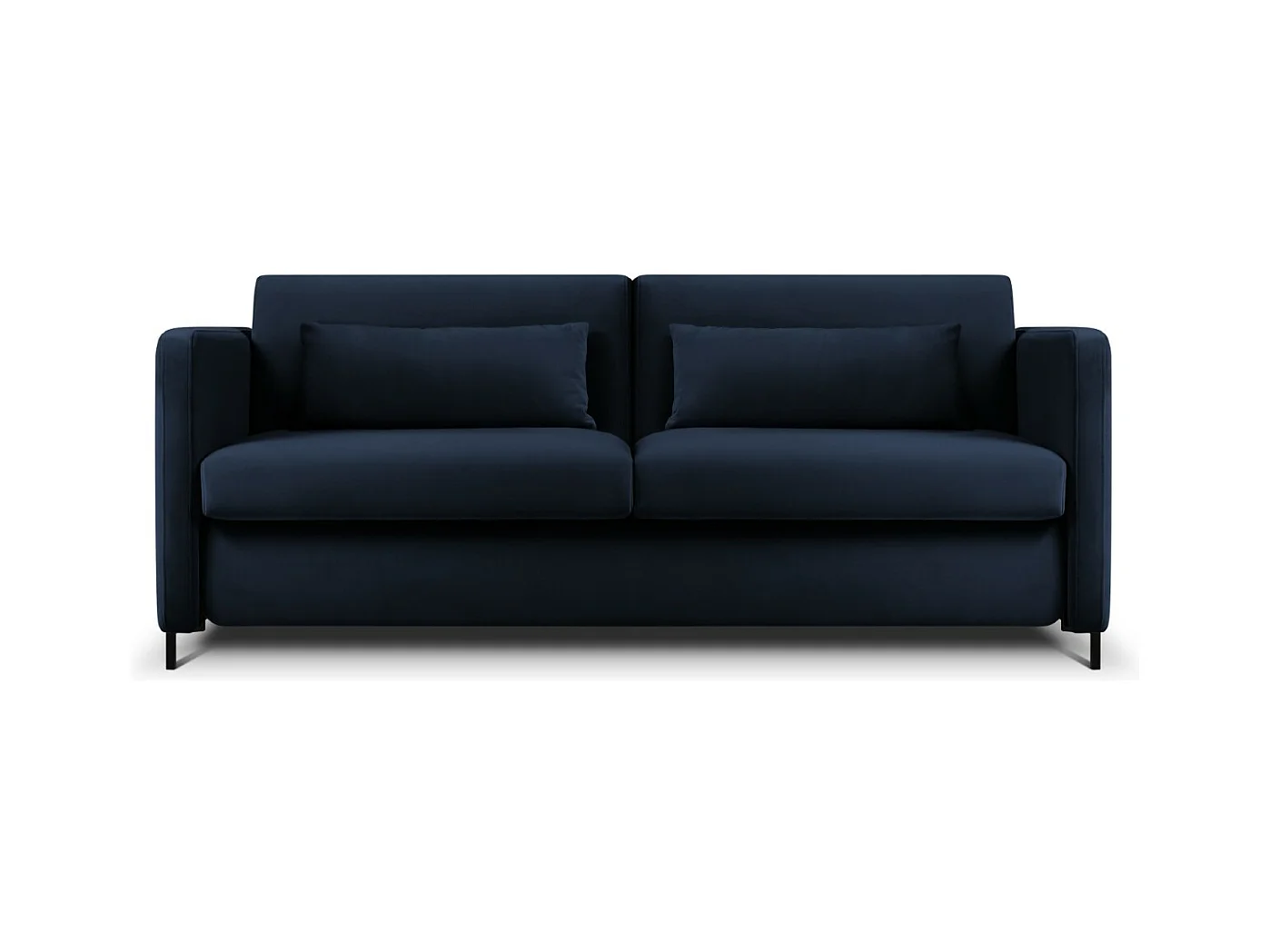 CXL by Christian Lacroix - Canapé convertible "Yanis" 2 places en velours bleu roi - 182x102x80cm