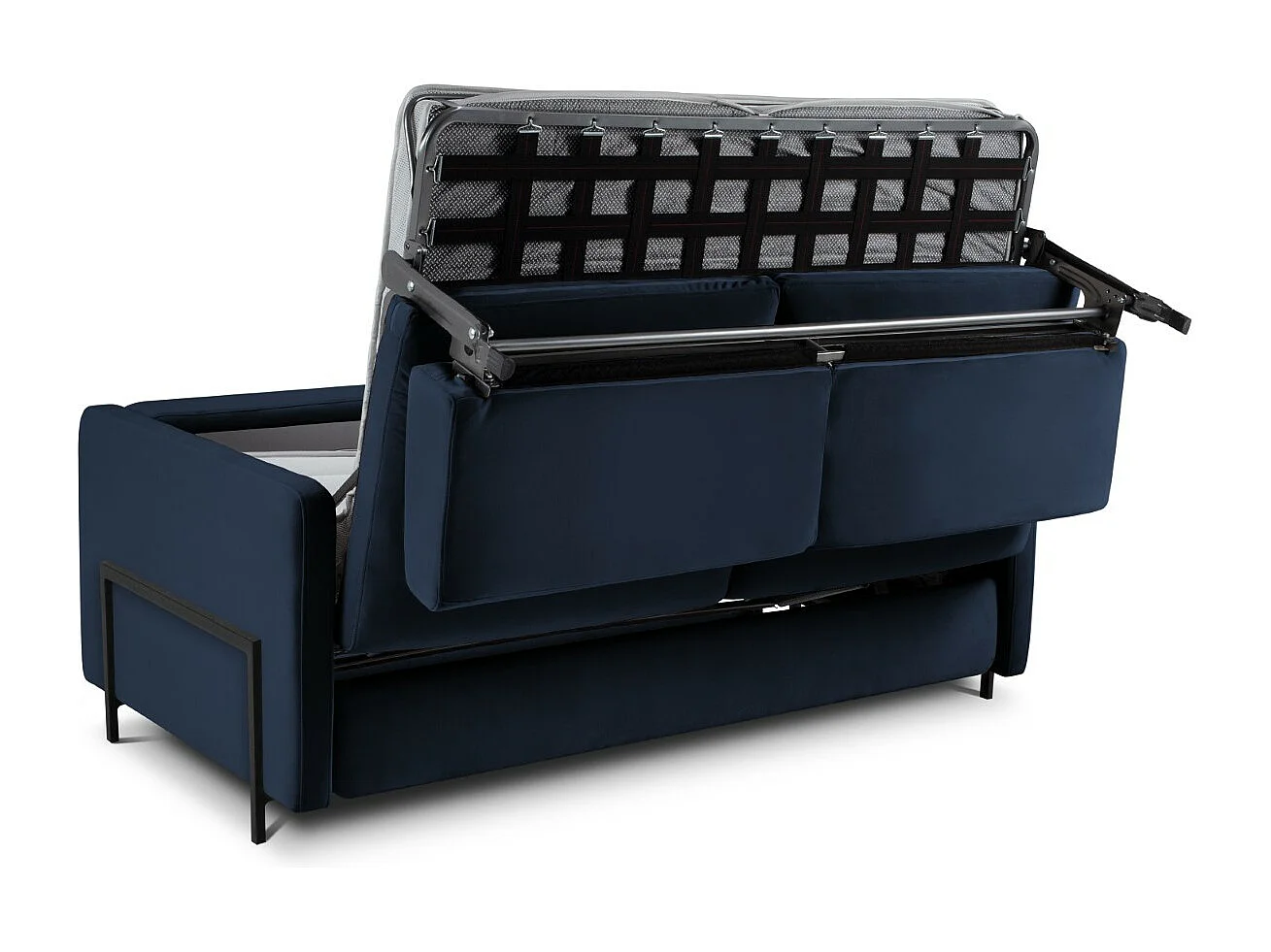 CXL by Christian Lacroix - Canapé convertible "Yanis" 2 places en velours bleu roi - 182x102x80cm