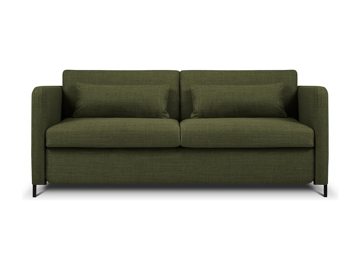 CXL by Christian Lacroix - Sofa z funkcją spania, "Yanis" 2 miejsca tkanina strukturalna, zielony - 182x102x80cm