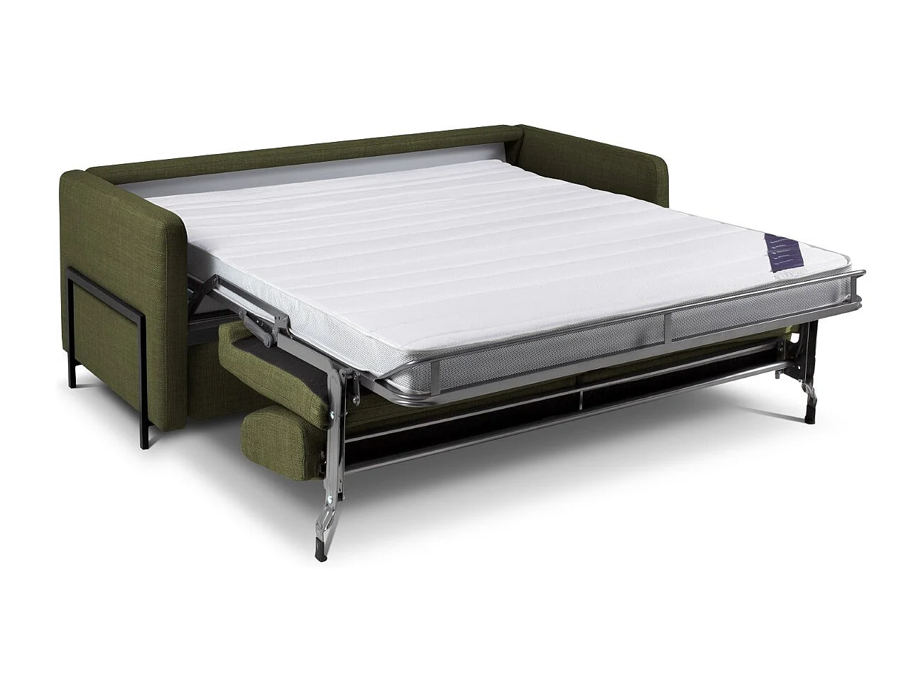 CXL by Christian Lacroix - Sofa z funkcją spania, "Yanis" 2 miejsca tkanina strukturalna, zielony - 182x102x80cm