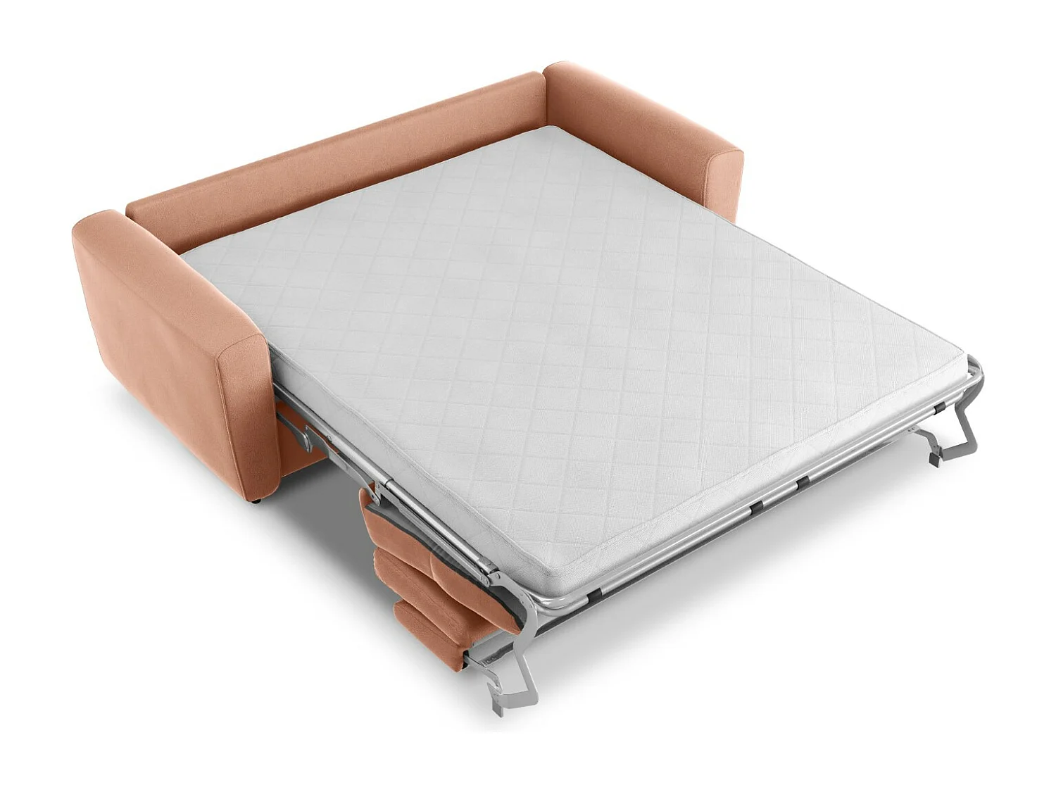 CXL by Christian Lacroix - Sofa z funkcją spania, "Audra" 4 miejsca welur, róż - 212x101x88cm