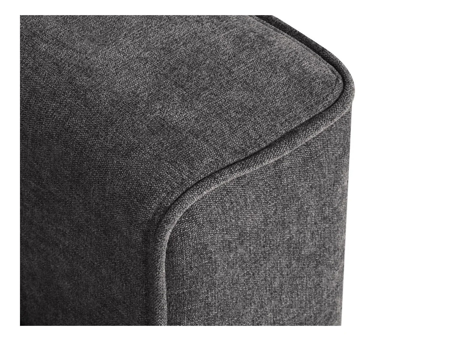 Cosmopolitan Design - Slaapbank met opbergdoos "Fano" 3 zitplaatsen, Structurele stof, Grijs - 233x102x89cm