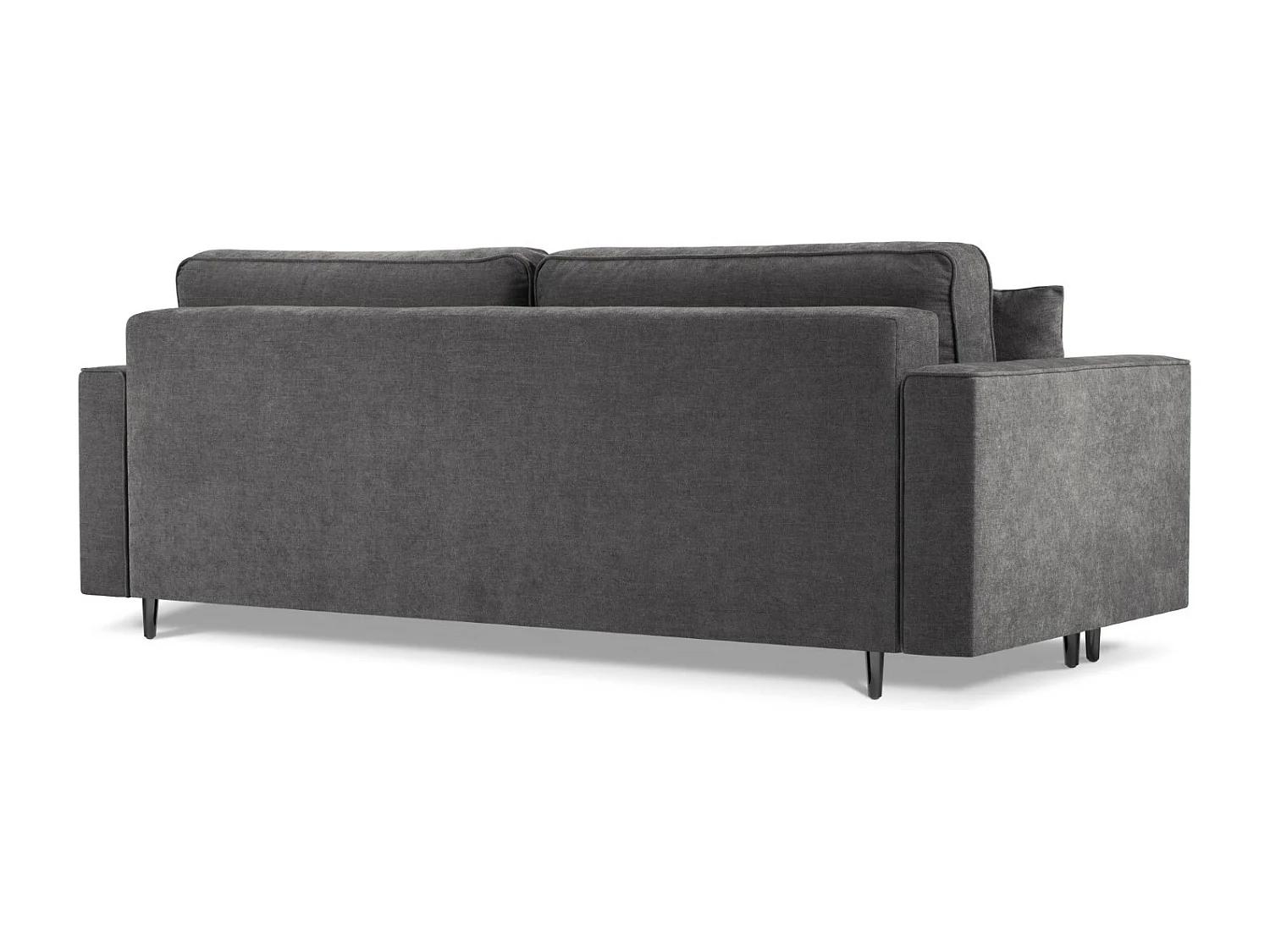 Cosmopolitan Design - Slaapbank met opbergdoos "Fano" 3 zitplaatsen, Structurele stof, Grijs - 233x102x89cm