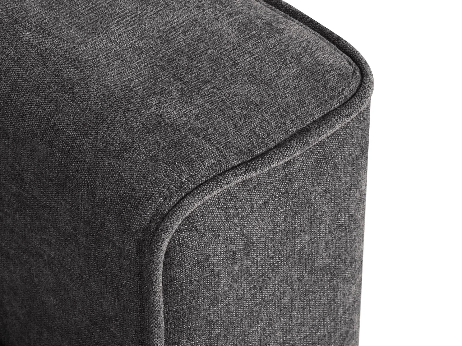 Cosmopolitan Design - Slaapbank met opbergdoos "Fano" 3 zitplaatsen, Structurele stof, Grijs - 233x102x89cm