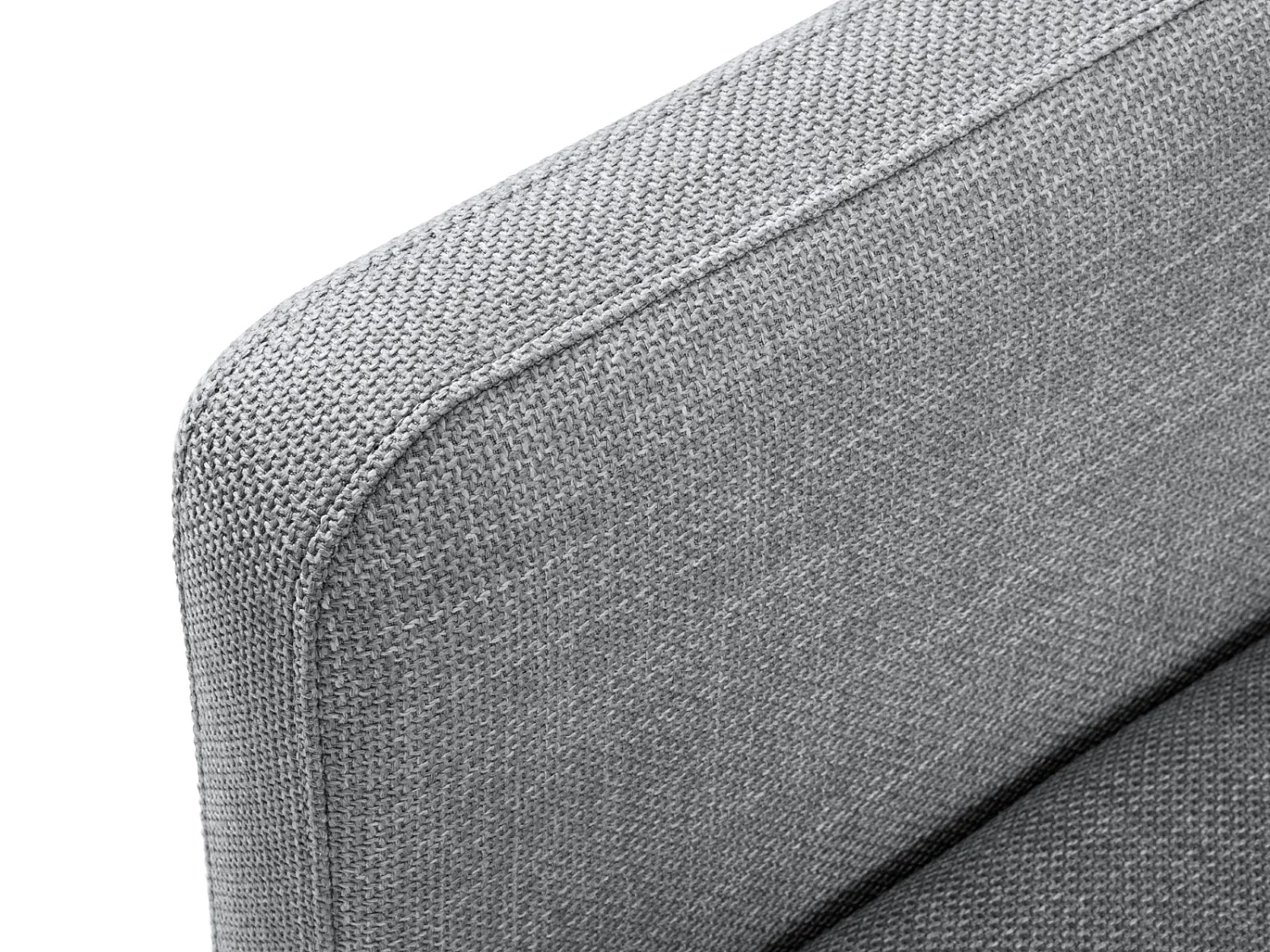 CXL by Christian Lacroix - Divano convertibile angolare sinistro con contenitore "Yanis" 5 posti in tessuto strutturato grigio chiaro - 280x170x80cm