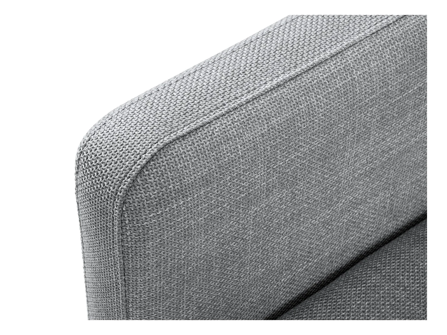 CXL by Christian Lacroix - Canapé d'angle gauche convertible avec coffre de rangement "Yanis" 5 places en tissu structurel gris clair - 280x170x80cm