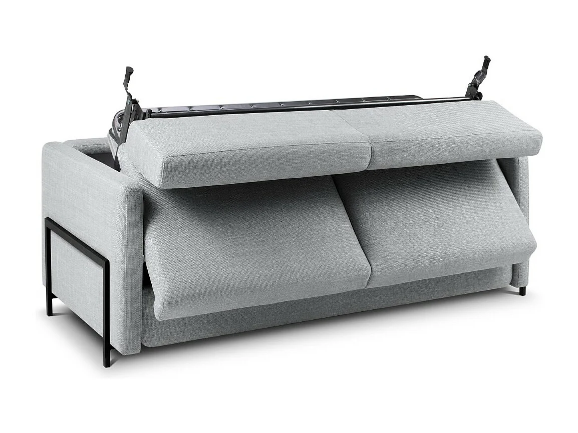 CXL by Christian Lacroix - 2-Sitzer ausklappbares Sofa "Yanis" Sitzer aus strukturiertem Stoff hellgrau - 182x102x80cm