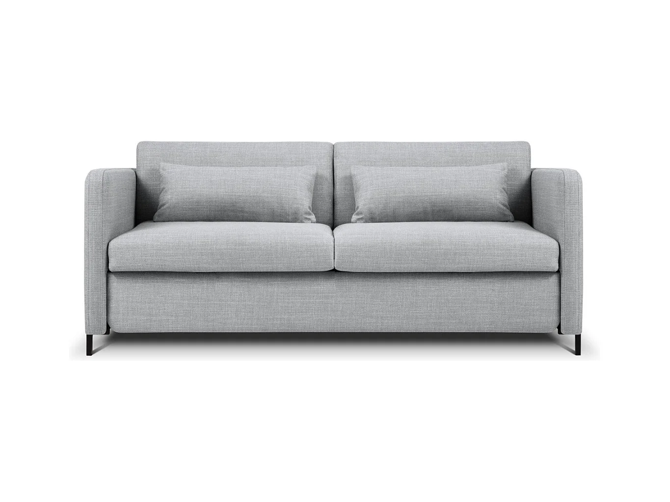 CXL by Christian Lacroix - Canapé convertible "Yanis" 2 places en tissu structurel gris clair - 182x102x80cm