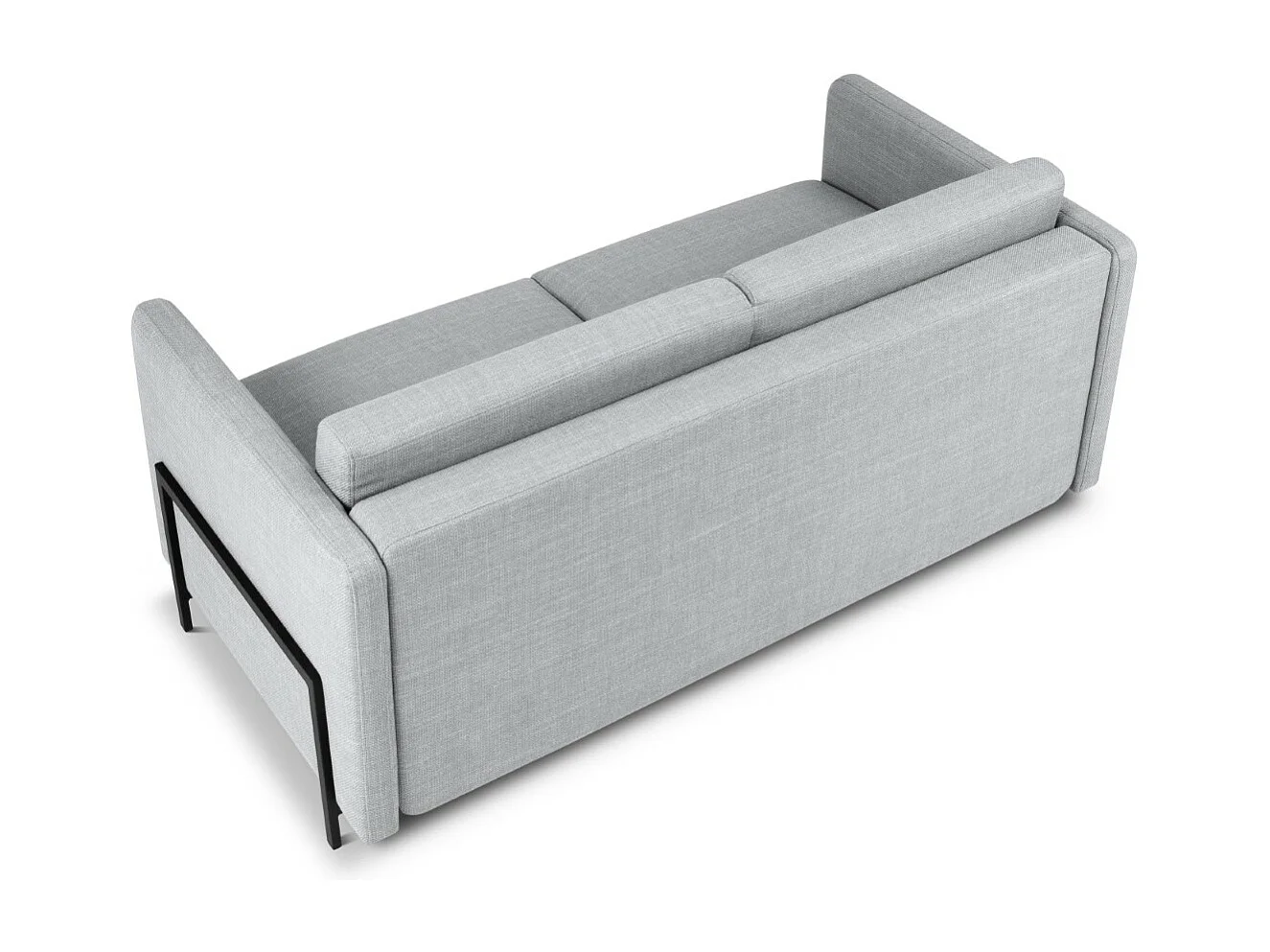 CXL by Christian Lacroix - Sofá cama "Yanis" 2 plazas de tejido estructural gris claro - 182x102x80cm