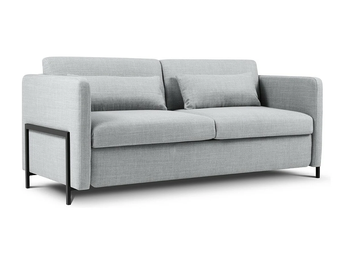 CXL by Christian Lacroix - Sofá cama "Yanis" 2 plazas de tejido estructural gris claro - 182x102x80cm