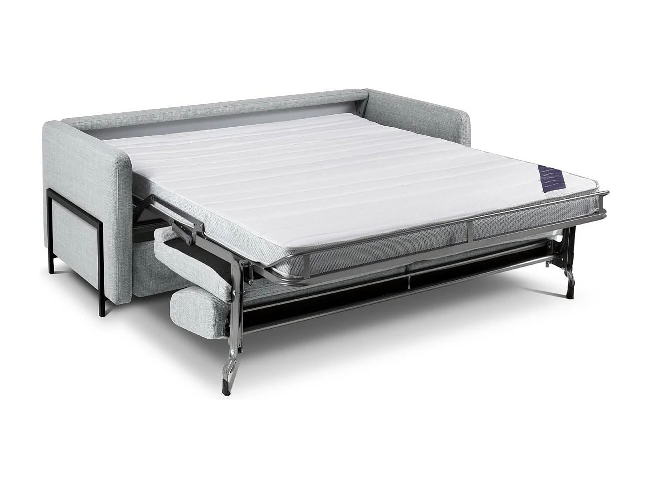 CXL by Christian Lacroix - Sofá cama "Yanis" 2 plazas de tejido estructural gris claro - 182x102x80cm