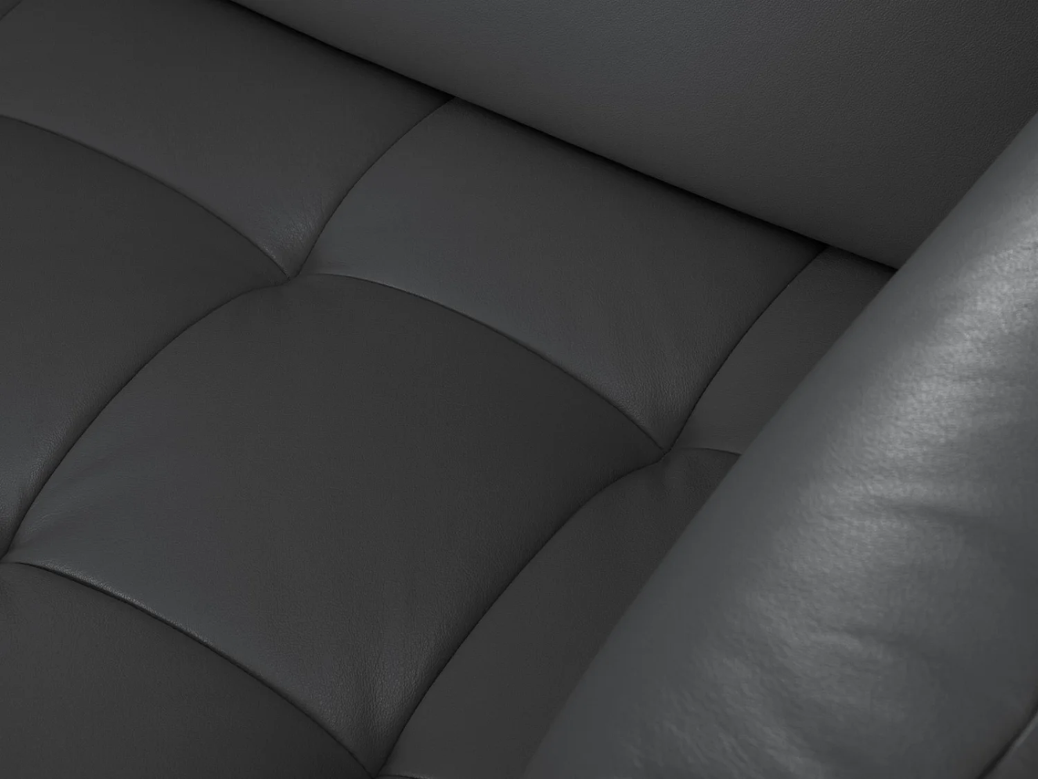 CXL by Christian Lacroix - Narożnik lewy z funkcją spania, "Olivier" 5 miejsc skóra naturalna, niebieski szary - 262x204x87cm