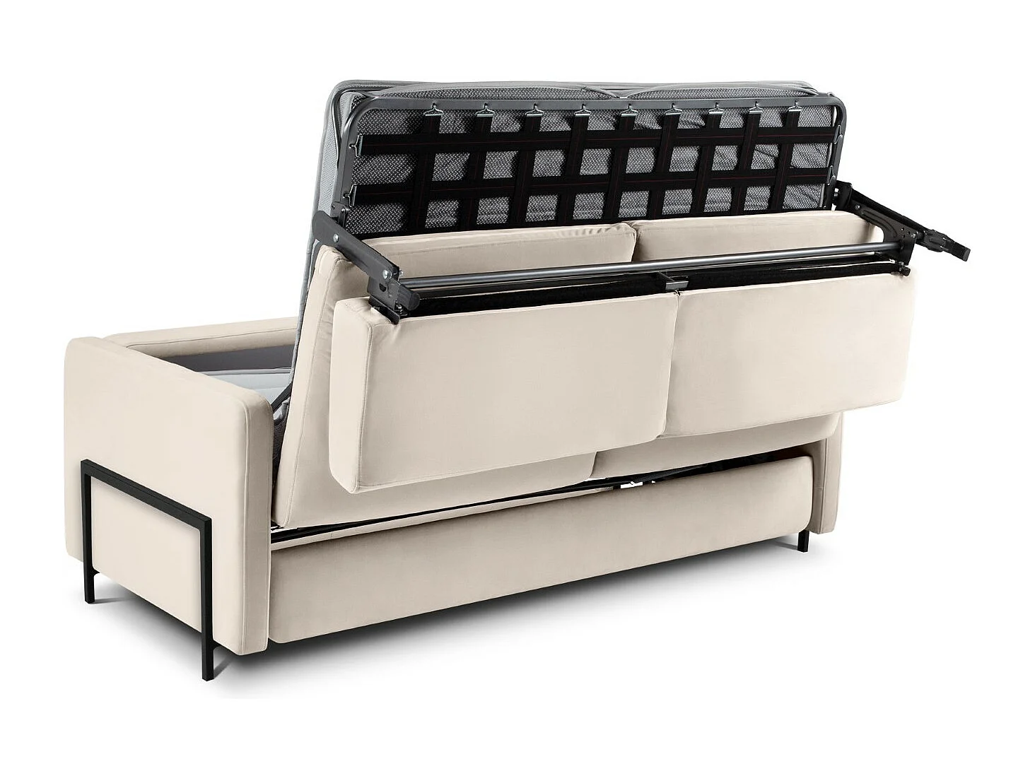 CXL by Christian Lacroix - Converteerbare bank "Yanis" 3 zitplaatsen, Flueel, Beige - 202x102x80cm