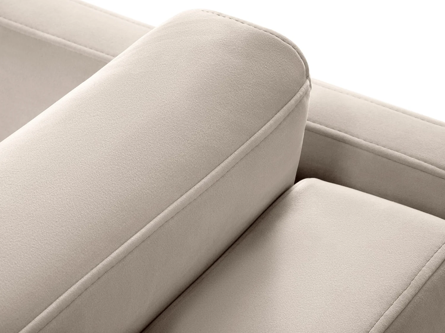 CXL by Christian Lacroix - Converteerbare bank "Yanis" 3 zitplaatsen, Flueel, Beige - 202x102x80cm