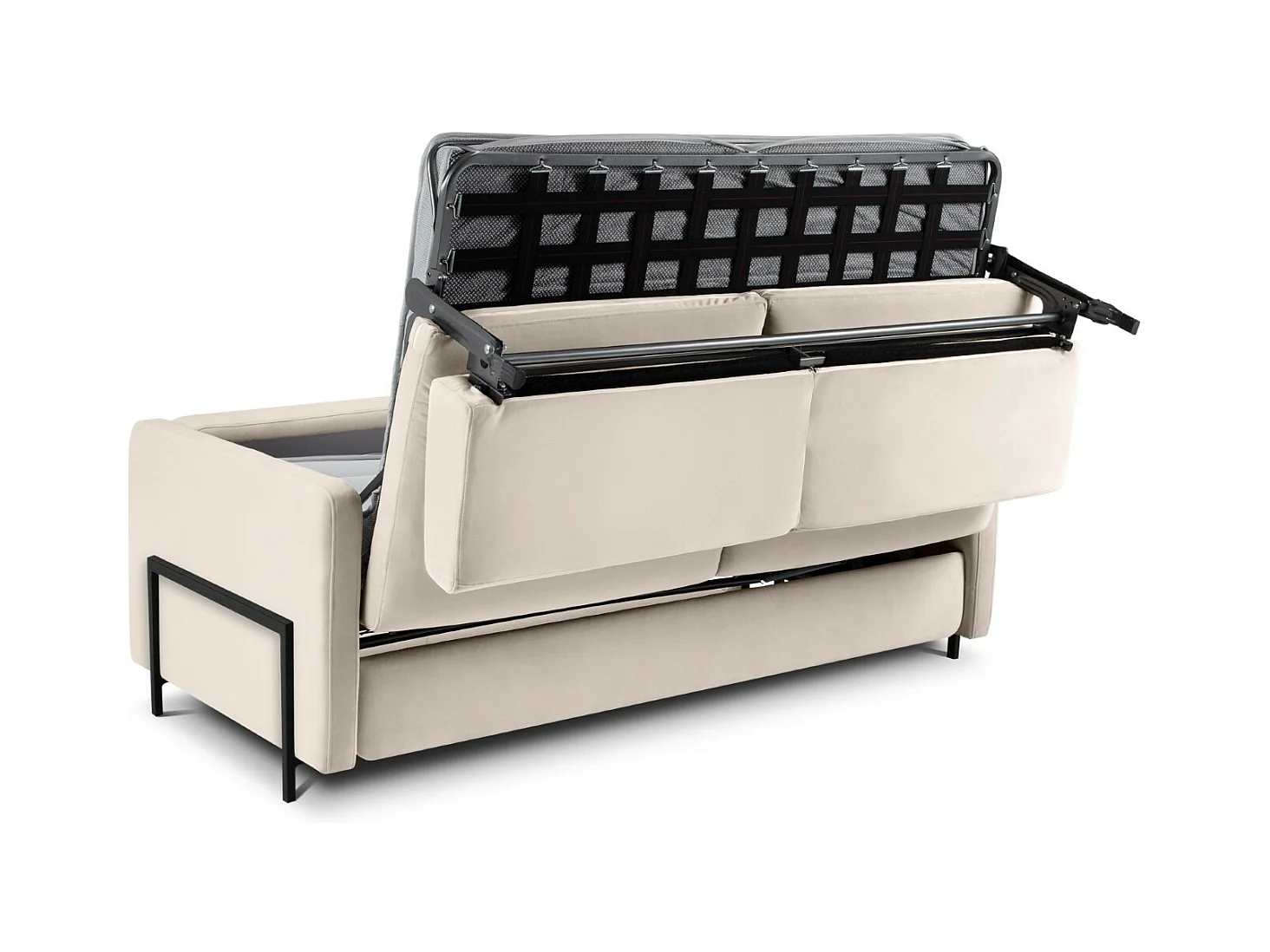 CXL by Christian Lacroix - 3-Sitzer ausklappbares Sofa "Yanis" Sitzer aus Samt beige - 202x102x80cm