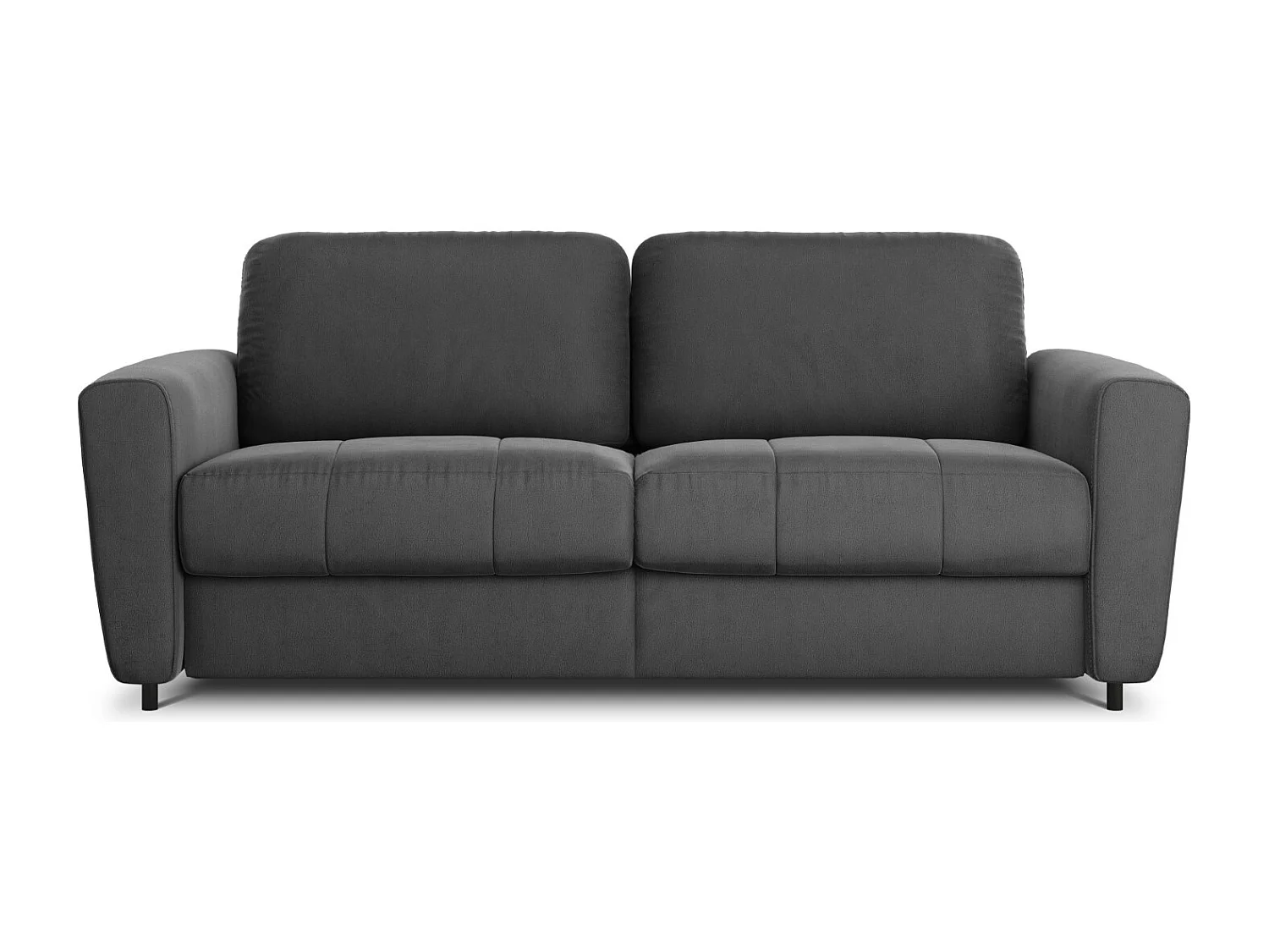 CXL by Christian Lacroix - Canapé convertible "Audra" 4 places en velours gris foncé - 212x101x88cm