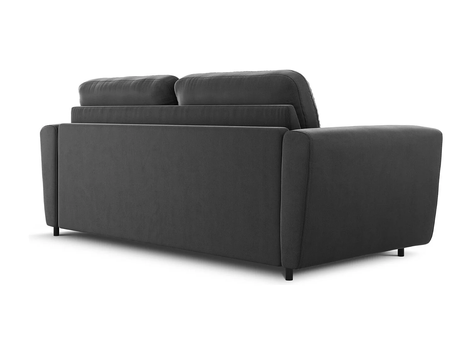 CXL by Christian Lacroix - Canapé convertible "Audra" 4 places en velours gris foncé - 212x101x88cm