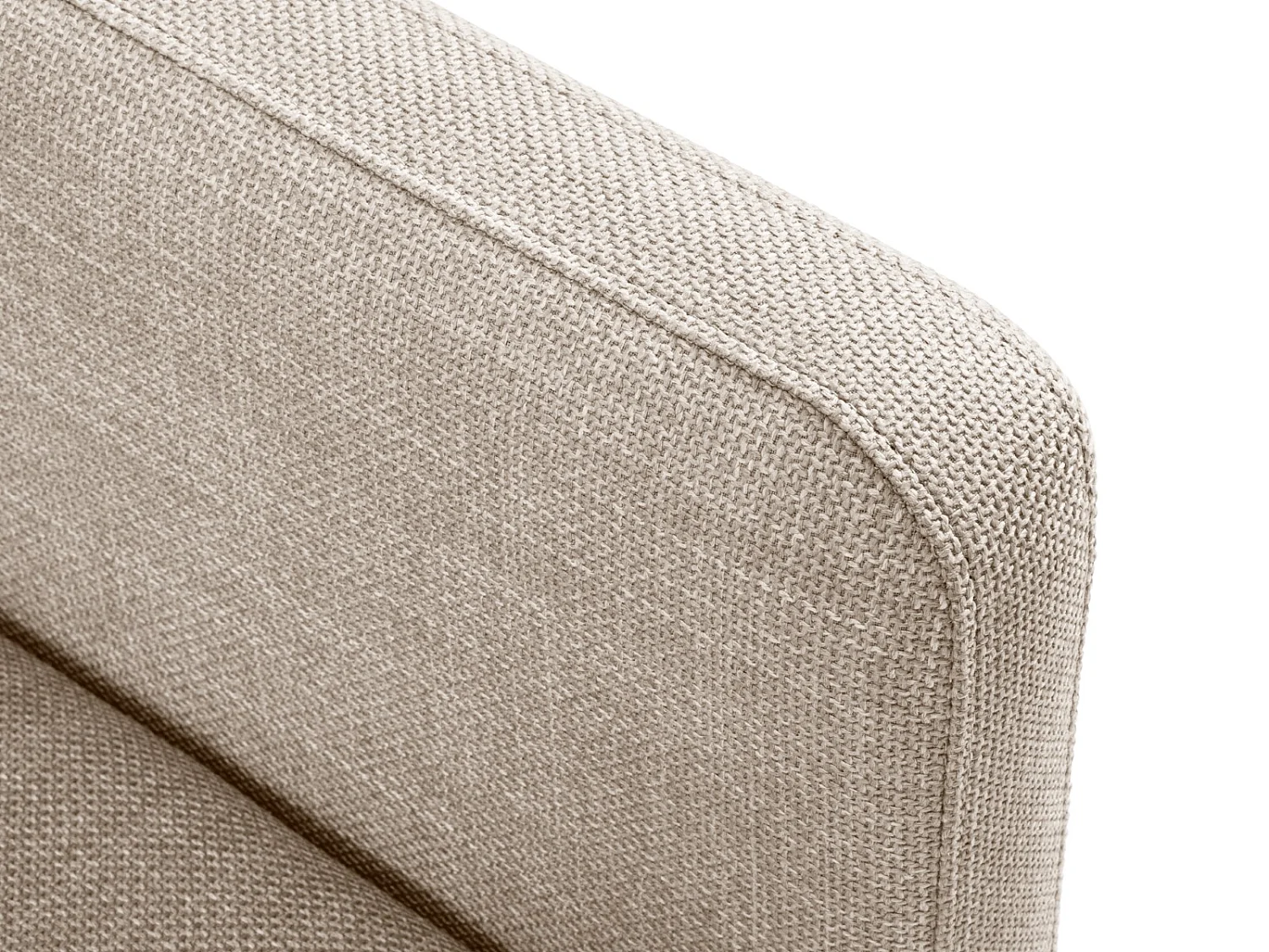 CXL by Christian Lacroix - Sofá cama esquinero derecho con baúl de almacenaje "Yanis" 4 plazas de tejido estructural beige - 260x170x80cm