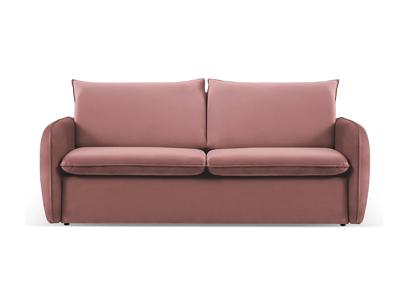 Cosmopolitan Design - 3-Sitzer ausklappbares Sofa "Vienna" aus Samt rosa - 214x102x92cm