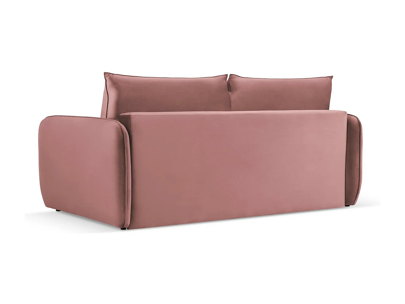 Cosmopolitan Design - 3-Sitzer ausklappbares Sofa "Vienna" aus Samt rosa - 214x102x92cm