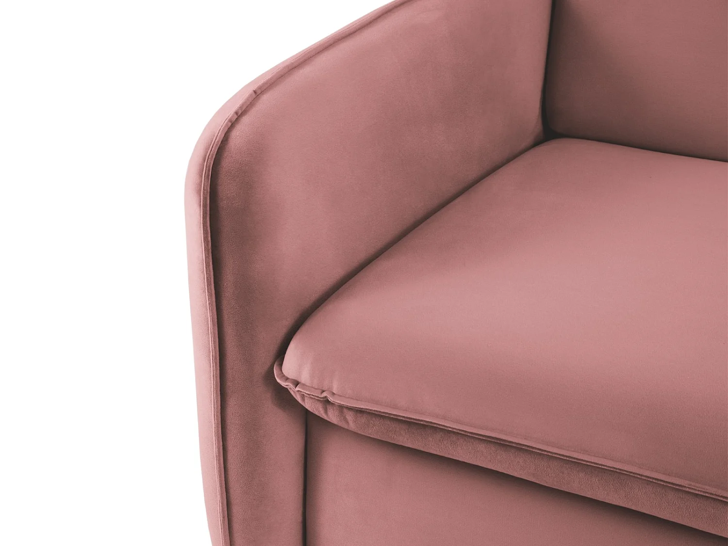 Cosmopolitan Design - 3-Sitzer ausklappbares Sofa "Vienna" aus Samt rosa - 214x102x92cm