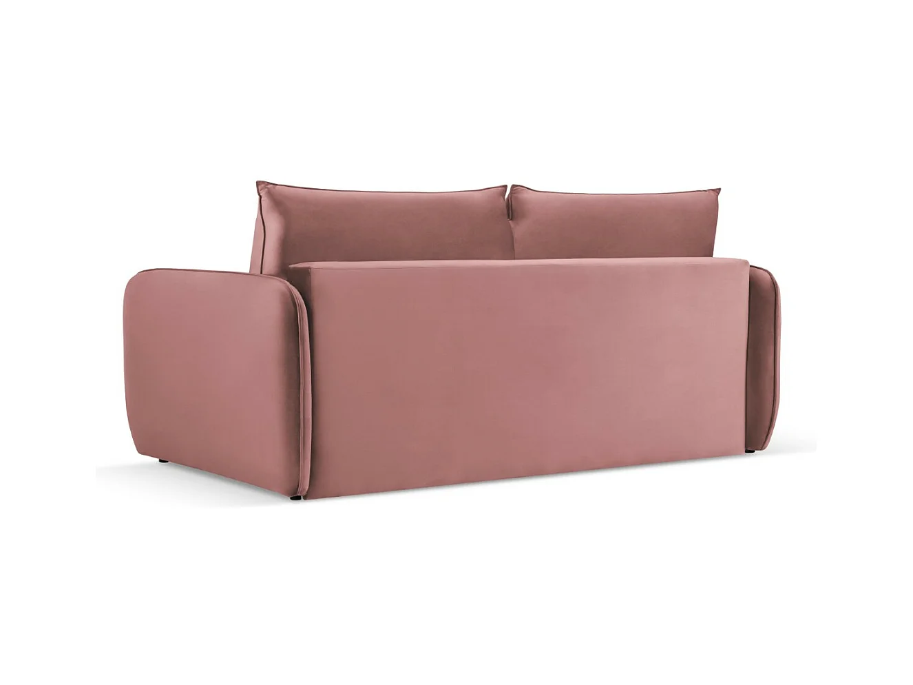 Cosmopolitan Design - Divano convertibile "Vienna" 3 posti in velluto rosa - 214x102x92cm