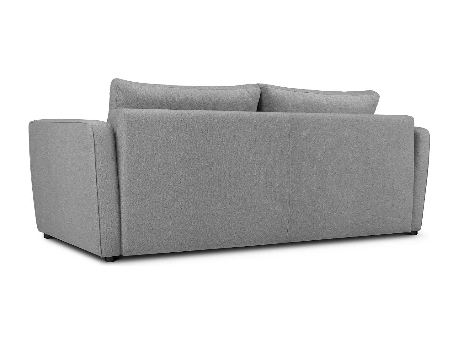 Cosmopolitan Design - Canapé convertible avec coffre de rangement "Madrid" 3 places en tissu structurel gris - 230x104x88cm