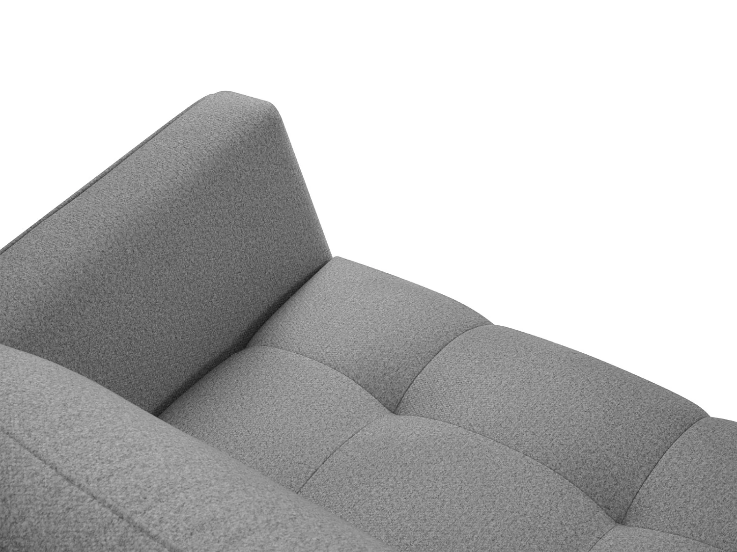 Cosmopolitan Design - Canapé convertible avec coffre de rangement "Madrid" 3 places en tissu structurel gris - 230x104x88cm