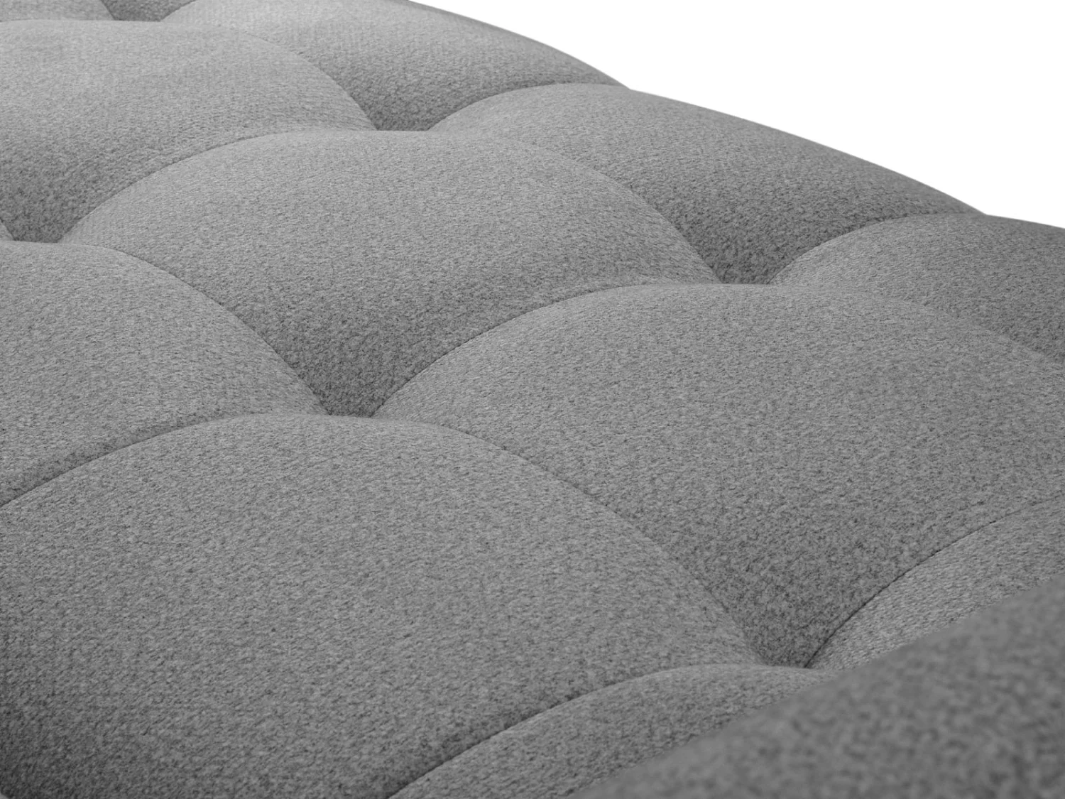 Cosmopolitan Design - Canapé convertible avec coffre de rangement "Madrid" 3 places en tissu structurel gris - 230x104x88cm