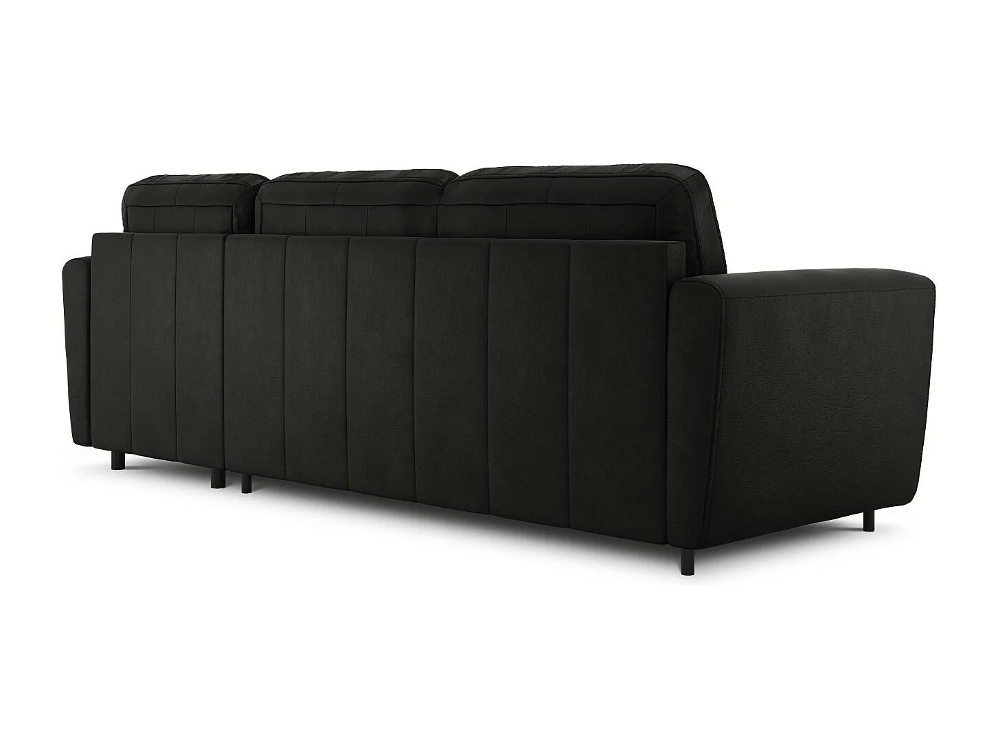 CXL by Christian Lacroix - Converteerbare hoekbank rechts "Audra" 4 zitplaatsen, Echt leer, Zwart - 270x170x88cm