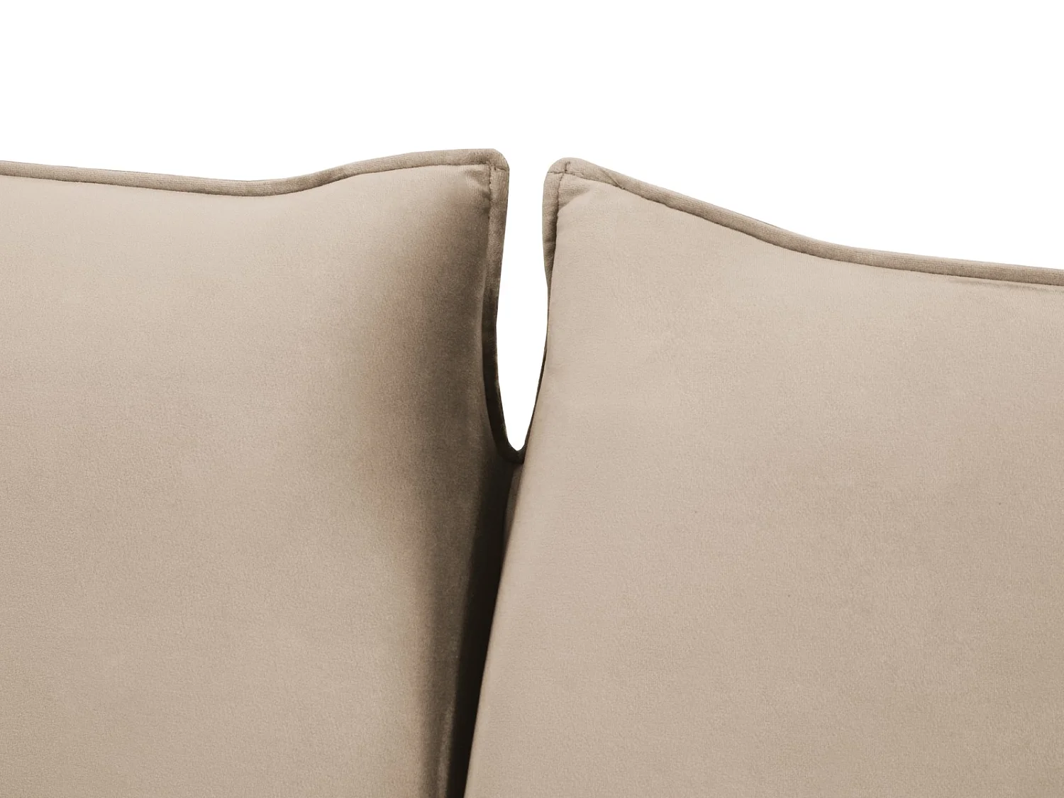 Cosmopolitan Design - Canapé convertible "Vienna" 2 places en velours beige - 194x102x92cm