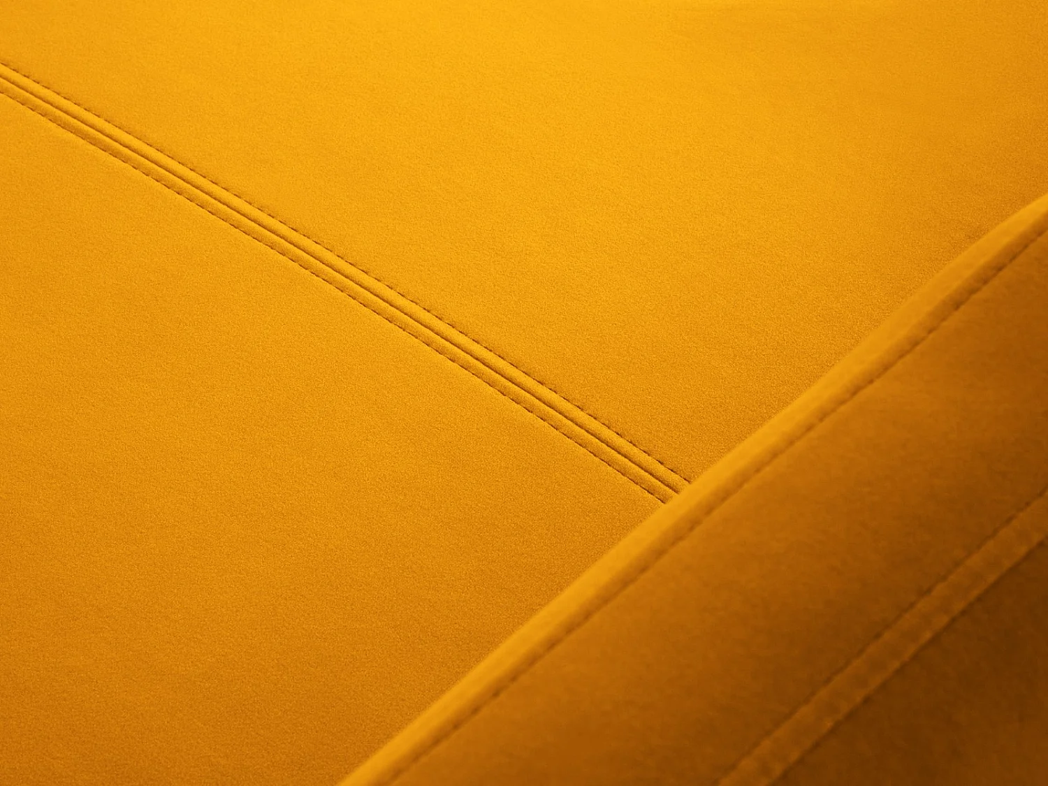 CXL by Christian Lacroix - Canapé d'angle gauche convertible "Yanis" 5 places en velours jaune - 280x170x80cm