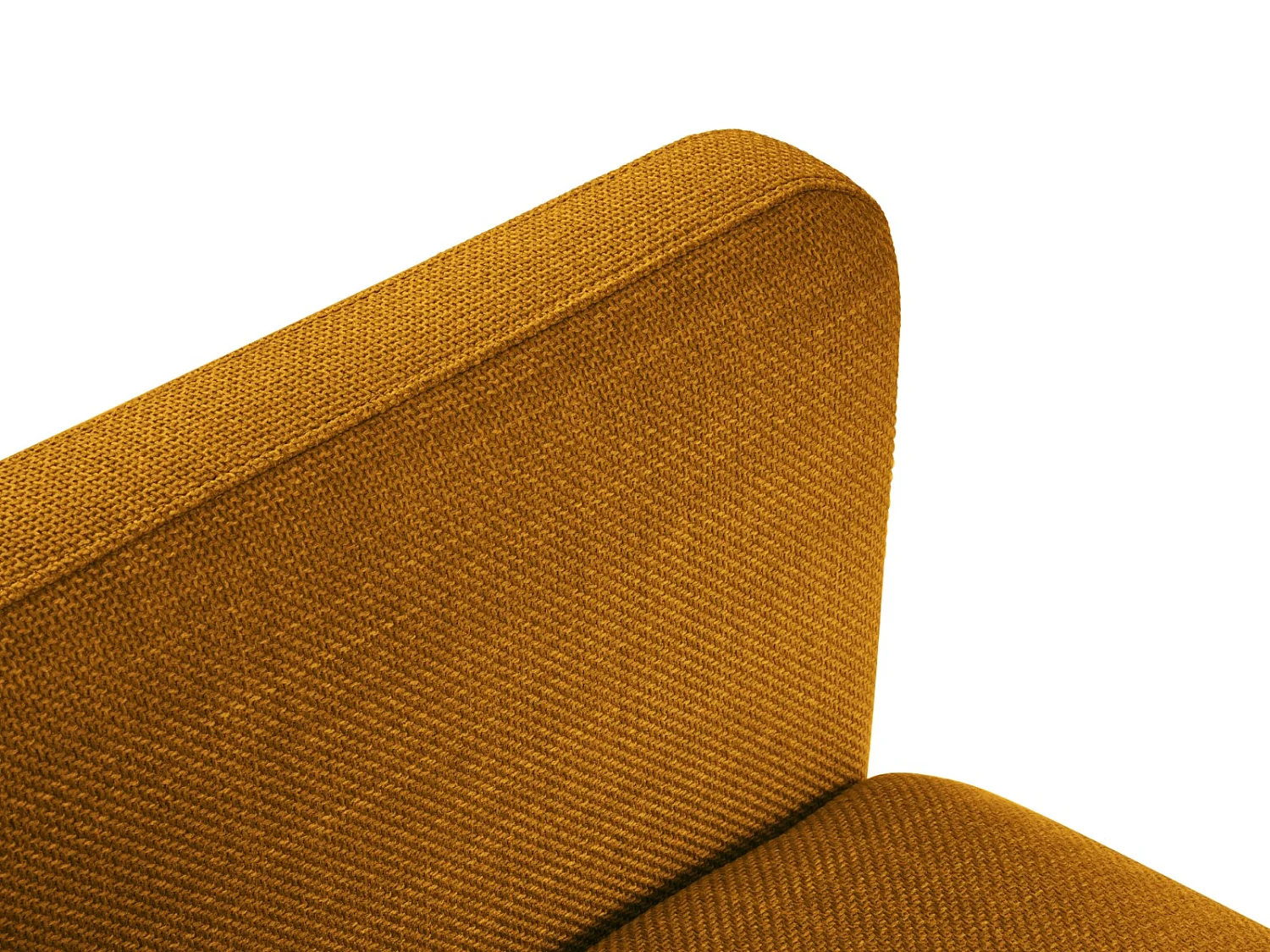 CXL by Christian Lacroix - Sofá cama esquinero derecho con baúl de almacenaje "Yanis" 5 plazas de tejido estructural oro - 280x170x80cm