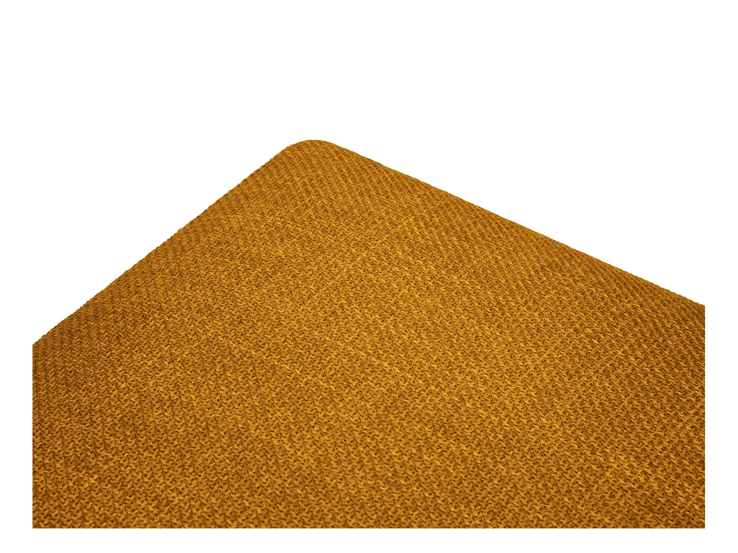 CXL by Christian Lacroix - Canapé d'angle droit convertible avec coffre de rangement "Yanis" 4 places en tissu structurel or - 260x170x80cm