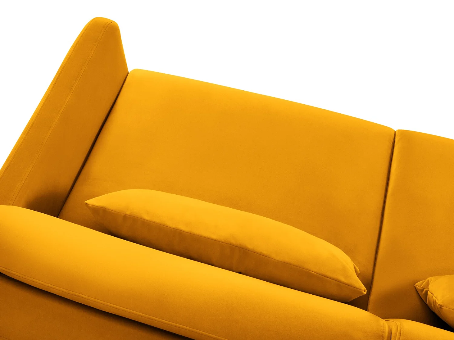 CXL by Christian Lacroix - Sofá cama "Yanis" 2 plazas de terciopelo amarillo - 182x102x80cm