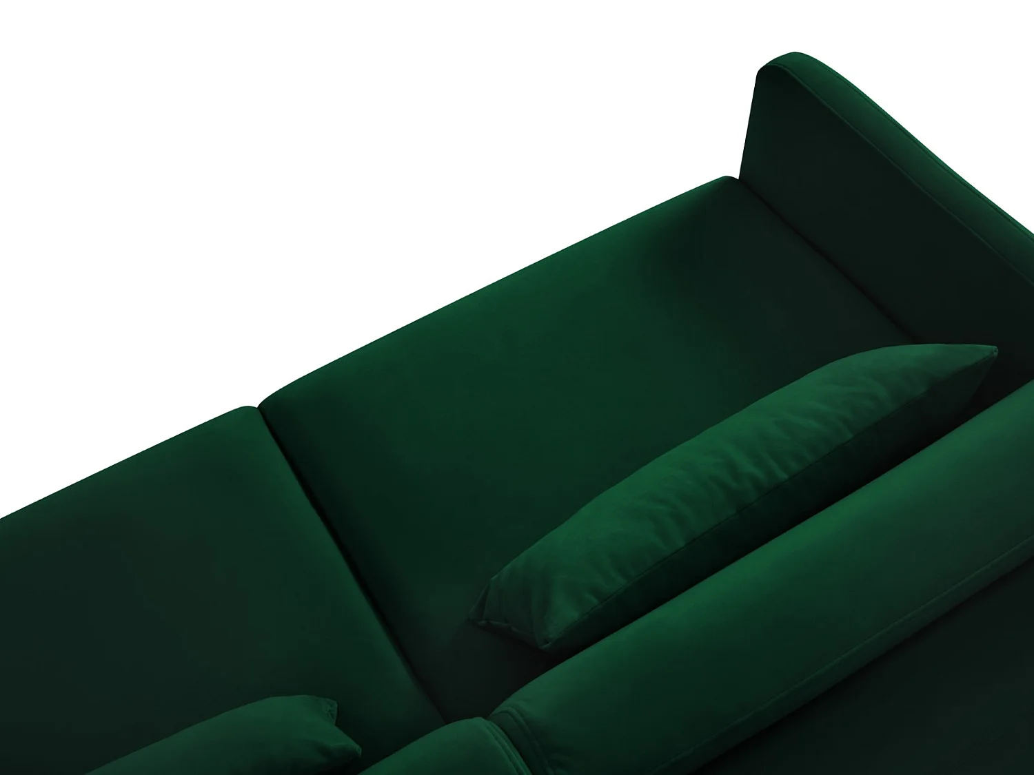 CXL by Christian Lacroix - Divano convertibile angolare destro "Yanis" 5 posti in velluto verde bottiglia - 280x170x80cm